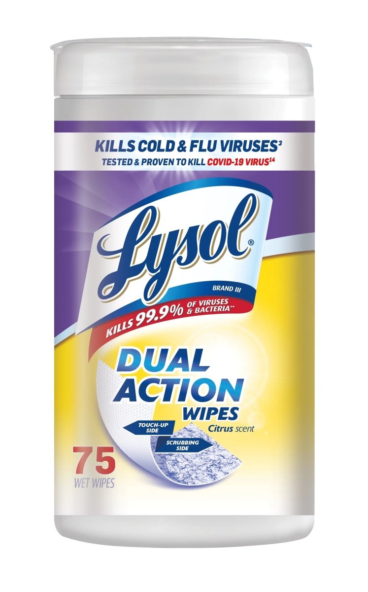 LYSOL DISINF WIPES DUAL ACTION CITRUS 75 WT - SUPERMIX