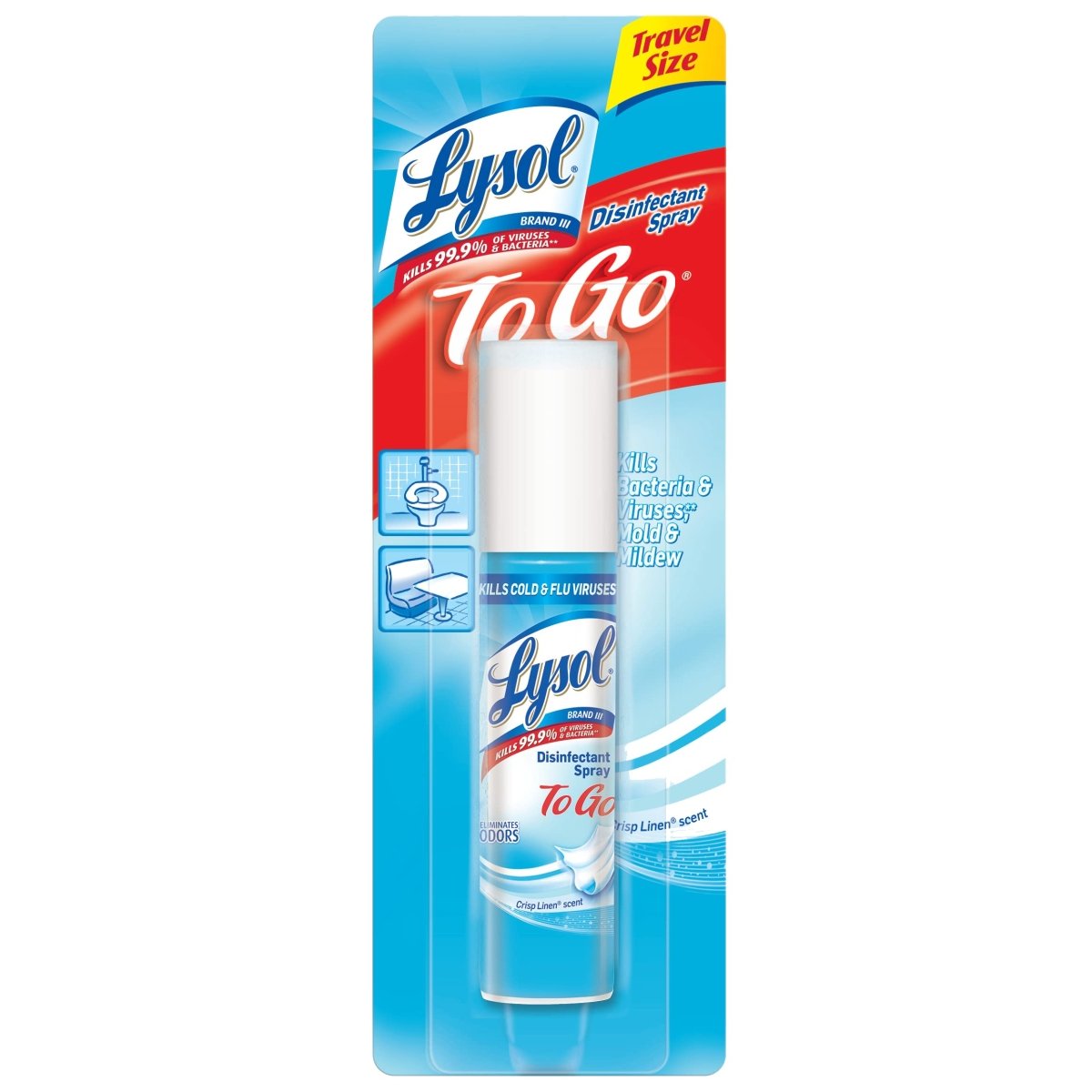 LYSOL TO GO DESINFECTANT SPRAY CRISP LINEN SCENT 1.5 OZ 42.5GR - SUPERMIX