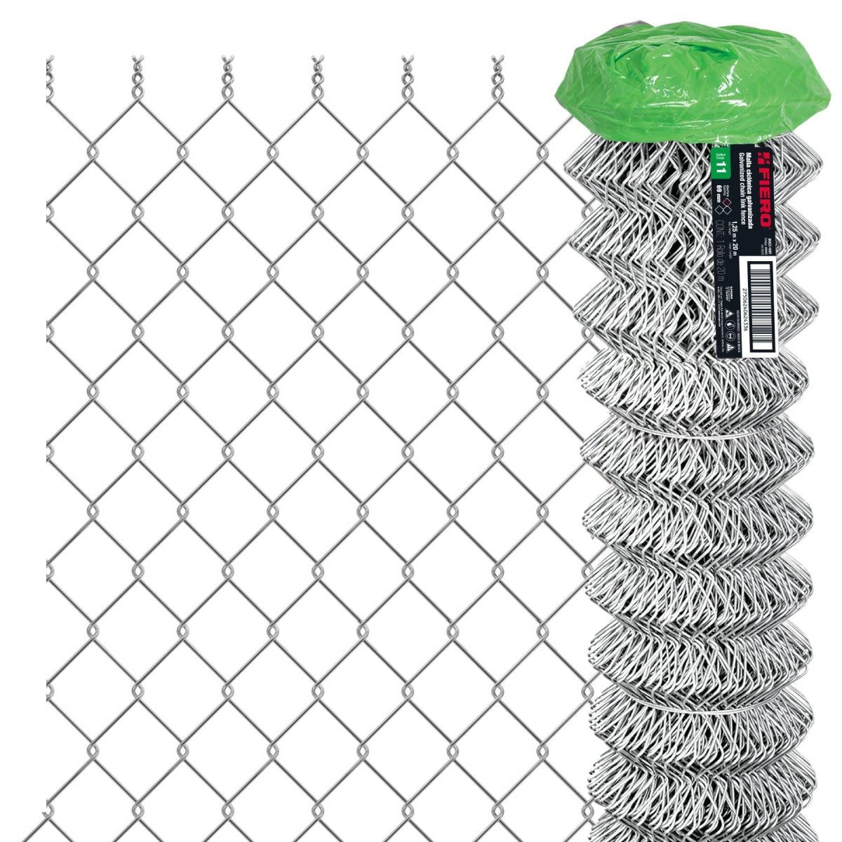 MALLA CICLONICA 6.7' X 66' C - 12.5 ACERO GALVANIZADO FIERO - SUPERMIX