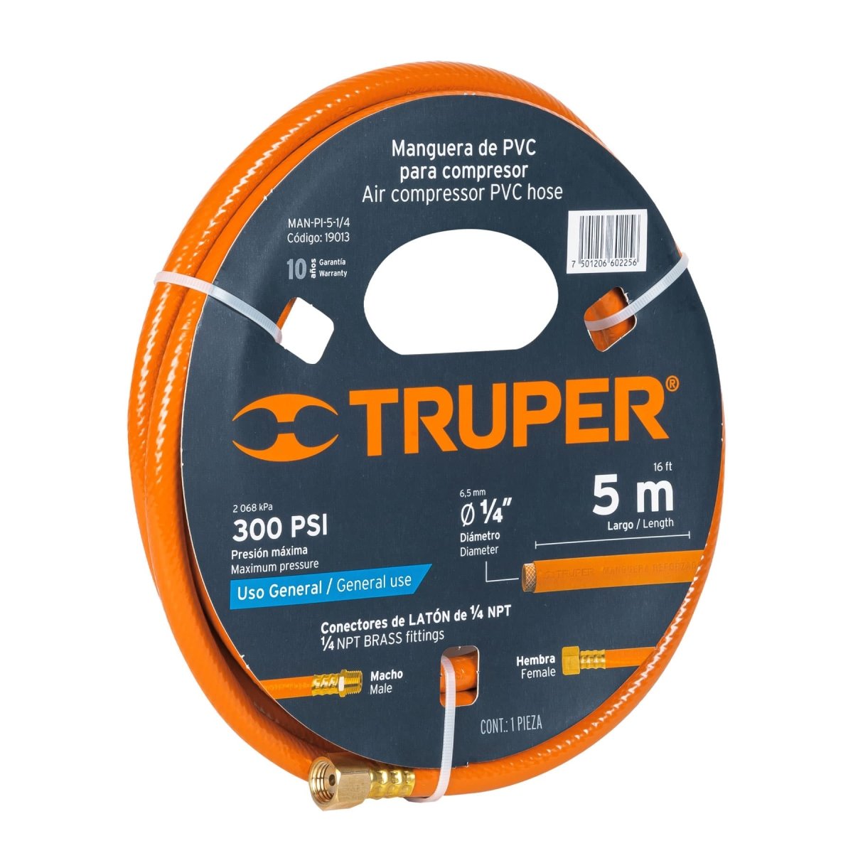 MANGUERA P/COMP. PVC MAN - PI - 15 - 1/4 TRUPER - SUPERMIX
