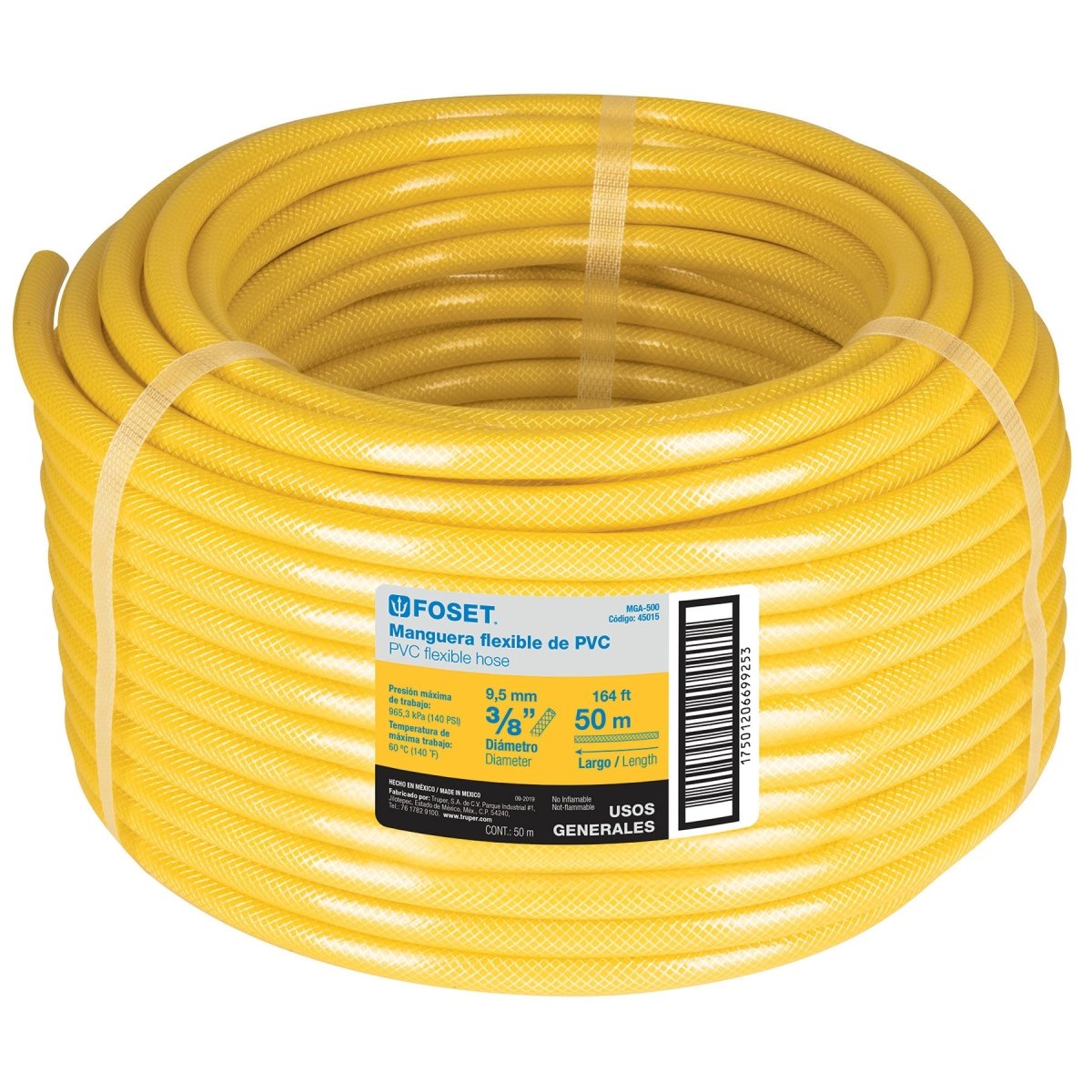 MANGUERA P/GAS3/8 SIN CONEXION MGA - 500 FOSET - SUPERMIX
