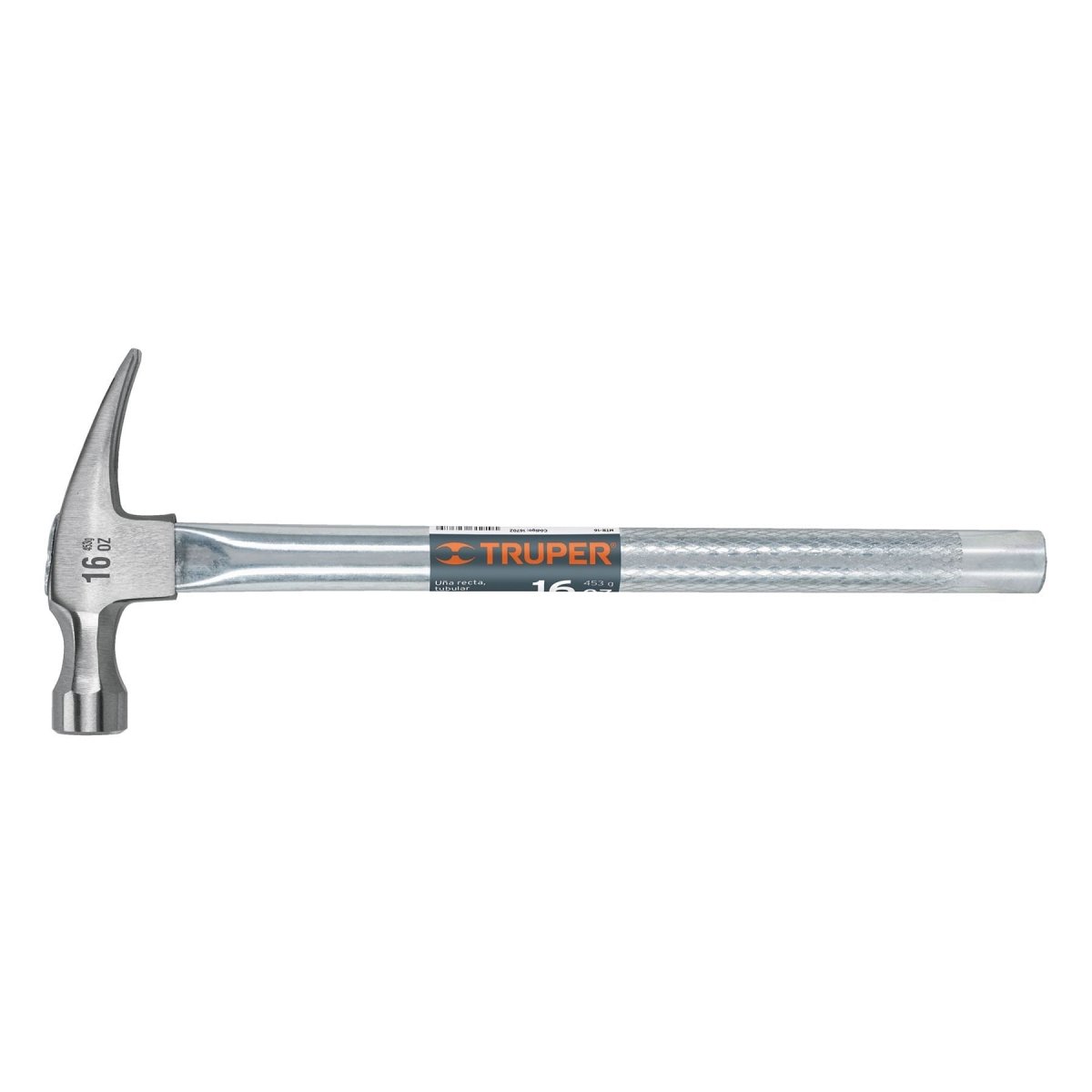 MARTILLO 16OZ PULIDO UÑA RECTA MANGO TUBULAR TRUPER.. - SUPERMIX