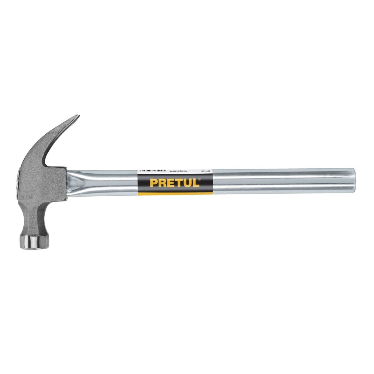 MARTILLO 16OZ UÑA CURVA MANGO TUBULAR PRETUL - SUPERMIX