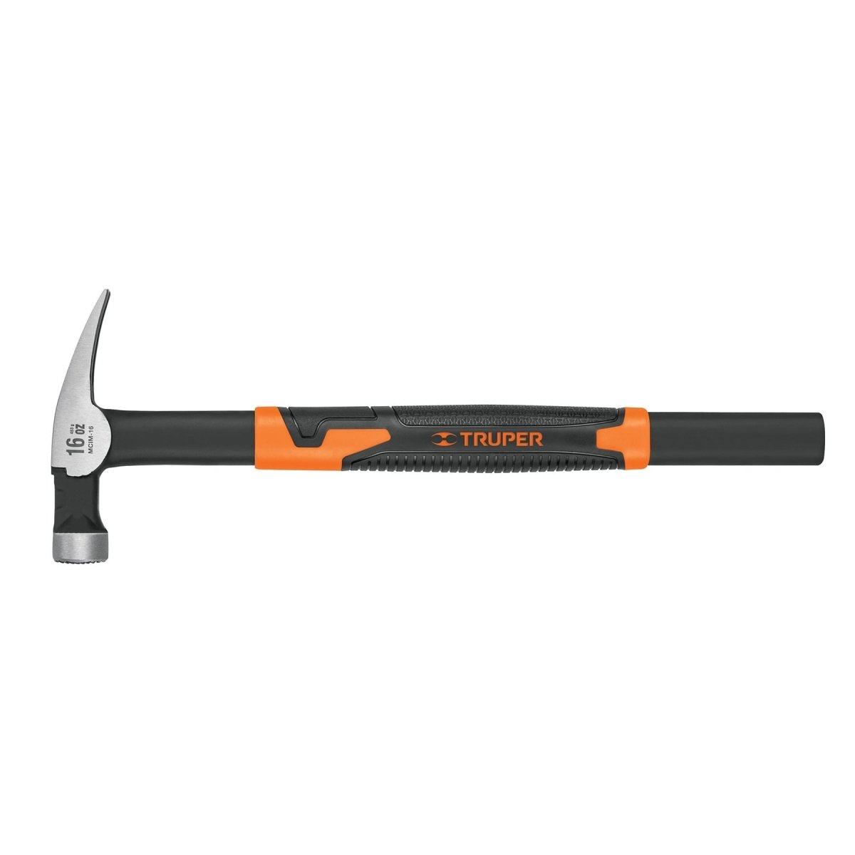MARTILLO 16OZ UÑA RECTA CABEZA FRESADA MANGO TUBULAR TRUPER - SUPERMIX