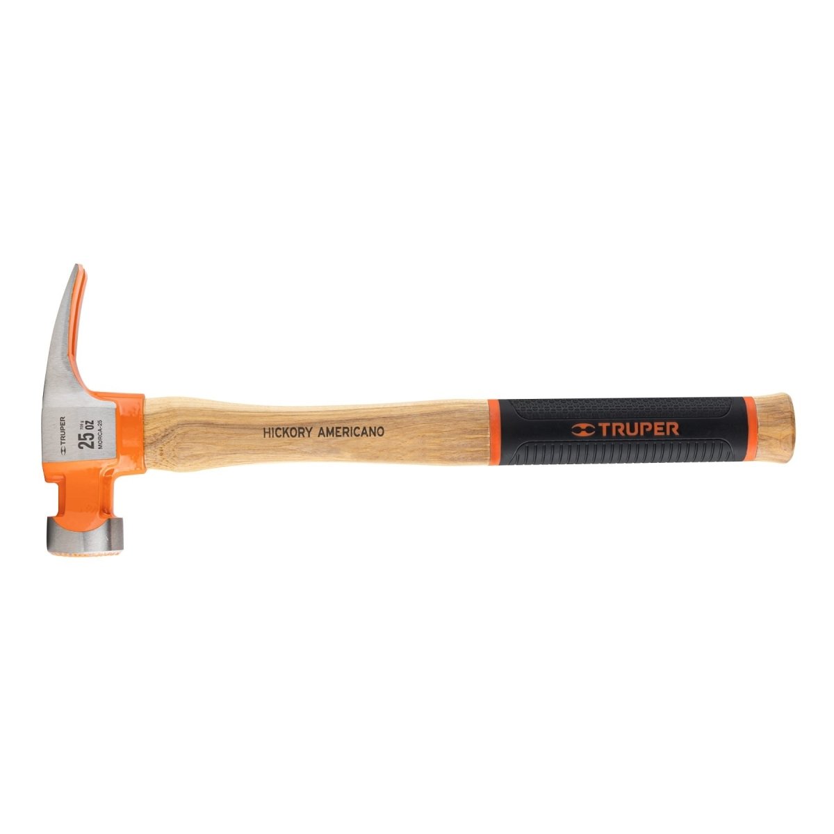 MARTILLO 25OZ PULIDO UÑA RECTA MANGO MADERA CON GOMA TRUPER - SUPERMIX