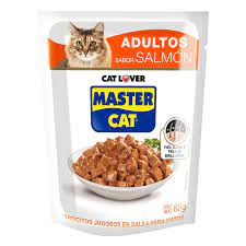 MASTER CAT TROCITOS JUGOSOS SALMON 85 GRS - SUPERMIX