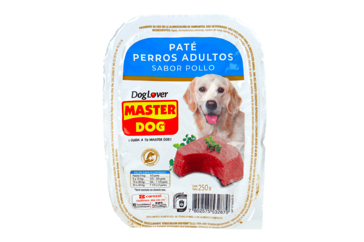 MASTER DOG PATE ADULTO POTE POLLO 250 GRS - SUPERMIX