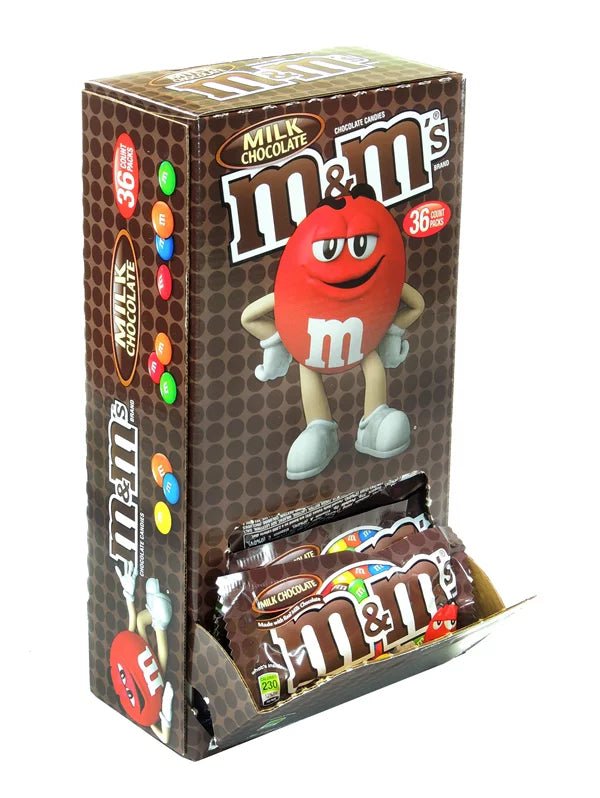 M&M MILK CHOCOLATE SINGLES 1.69 OZ 9/36 CT - SUPERMIX