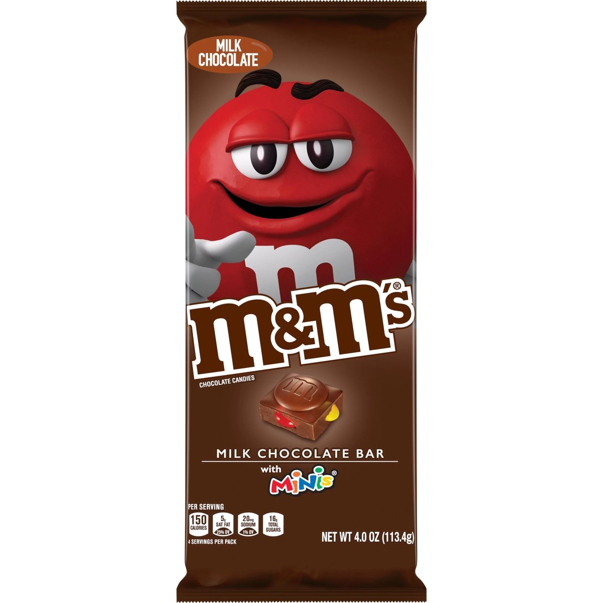 M&M'S MILK WITH MINIS BAR 12/4 OZS - SUPERMIX