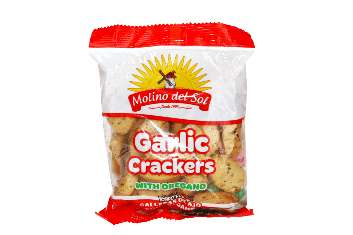 MOLINOS DEL SOL GALLETAS DE AJO Y OREGANO 2.11 ONZ - SUPERMIX