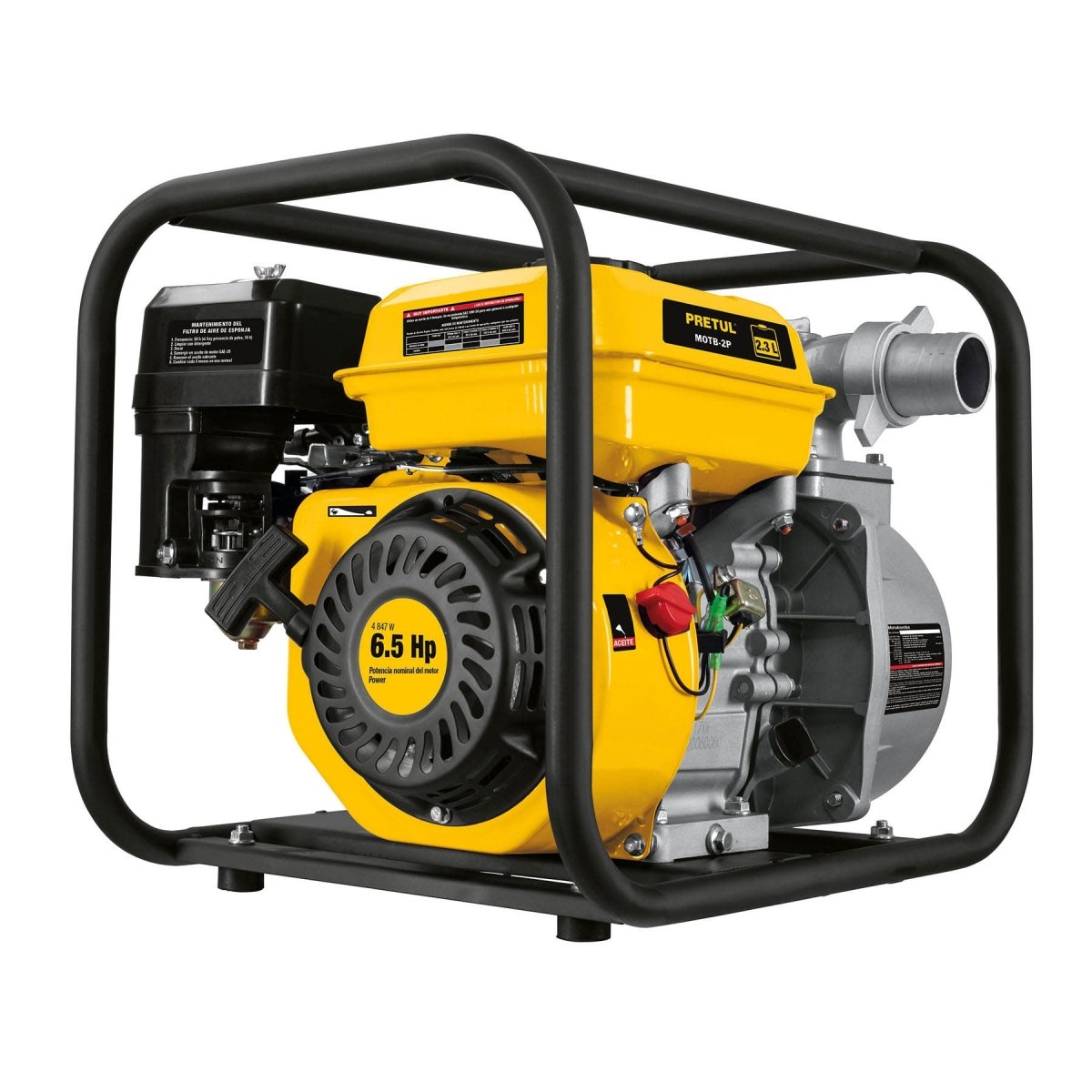 MOTOBOMBA PARA AGUA DE 2'' 6 1/2HP USO AGRICOLA PRETUL - SUPERMIX