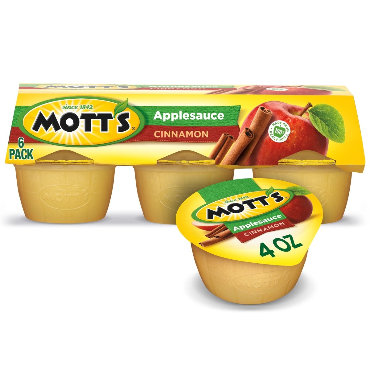 MOTTS APPLE SAUCE CINNAMON 6/4 OZ - SUPERMIX
