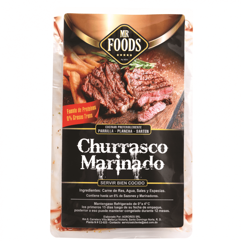 MR FOODS CHURRASCO DE RES MARINADO FINAS HIERBAS - SUPERMIX