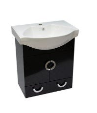 MUEBLE D/BAÑO KY - 3075 SIN ESPEJO NEGRO * - SUPERMIX