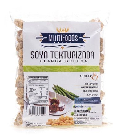 MULTIFOODS SOYA TEXTURIZADA (BLANCA GRUESA) 200 GR - SUPERMIX