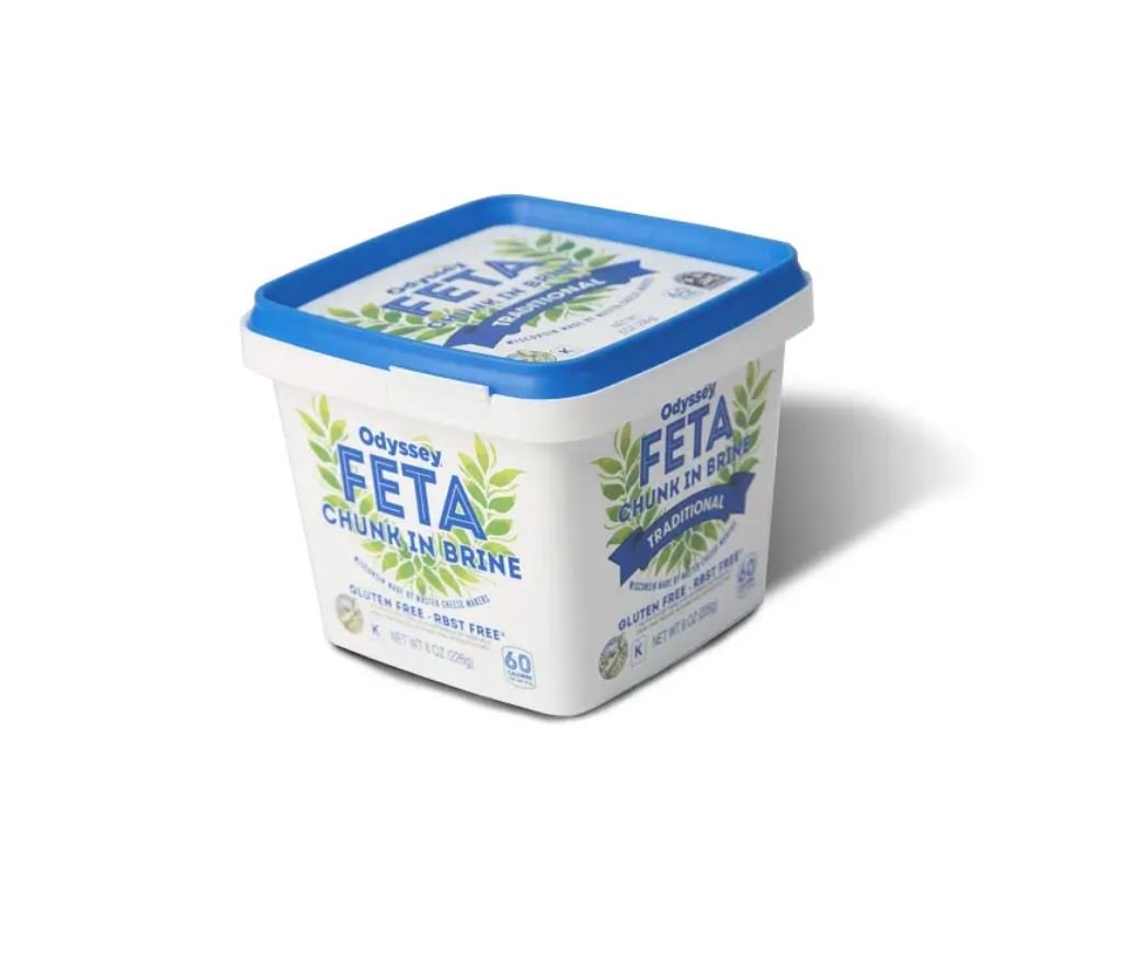 ODYSSEY TRADITIONAL FETA CHUNK IN BRINE 8 OZ - SUPERMIX