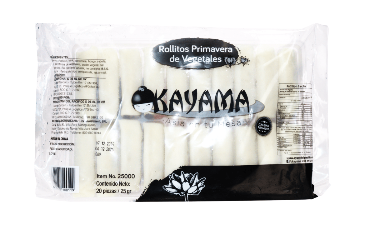 OKAYAMA ROLLITO PRIMAVERA DE VEGETALES 25 GRS - SUPERMIX