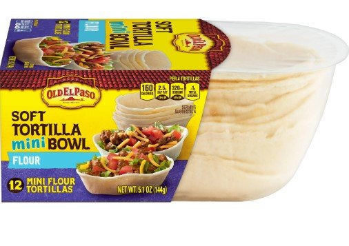OLD EL PASO SOFT TORTILLA MINI BOWL 8/12/5.1OZ - SUPERMIX