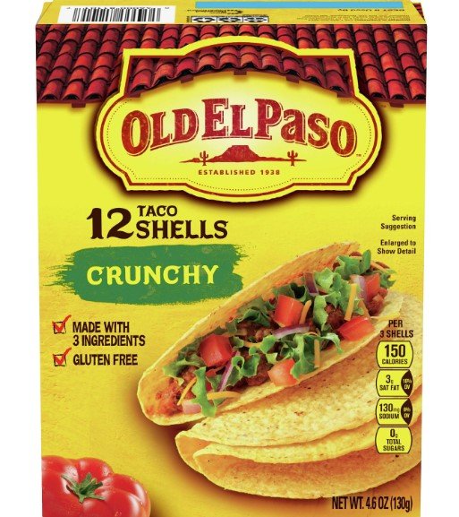 OLD EL PASO TACO SHELLS CRUNCHY 4.6 OZ PAQ. 12 UND - SUPERMIX