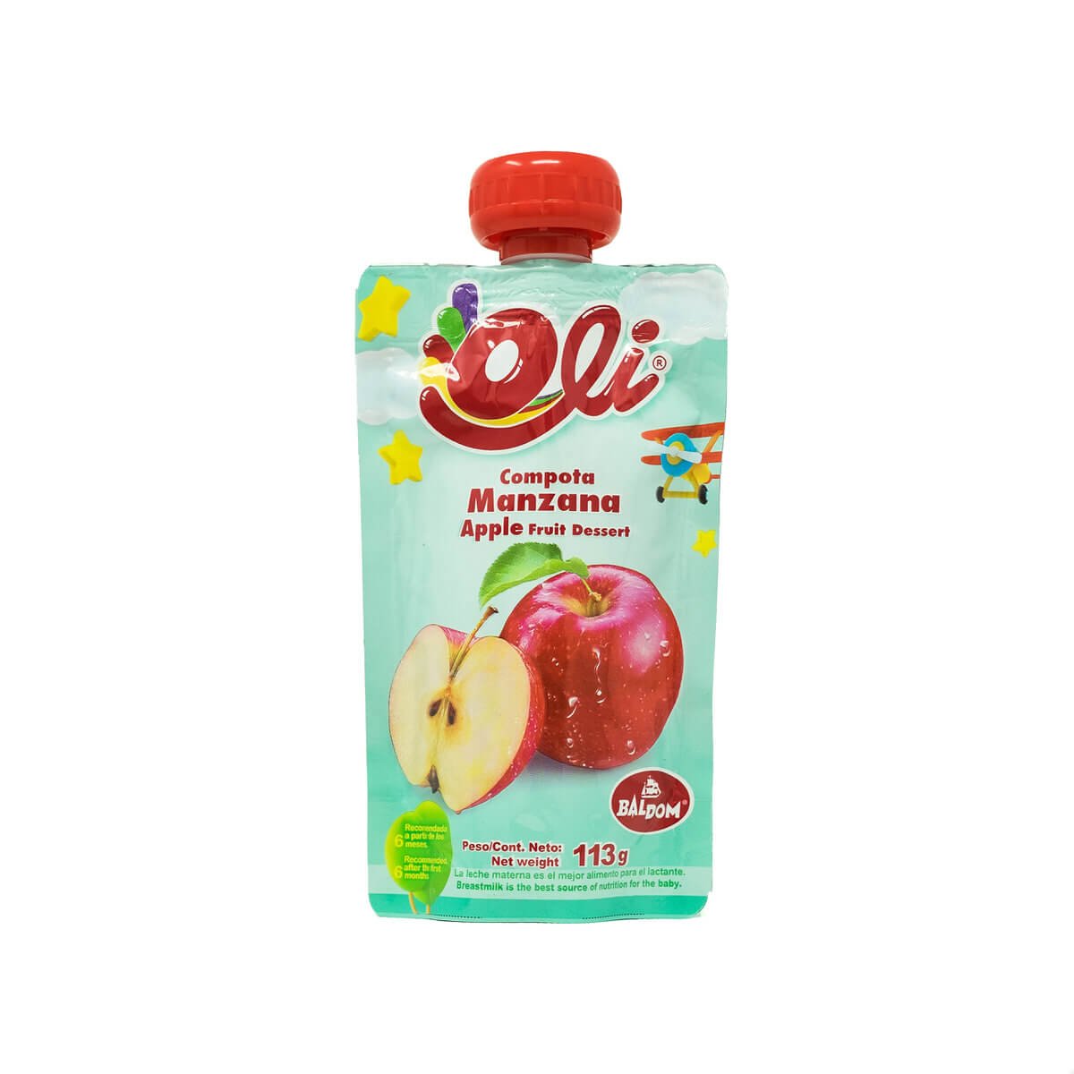 OLI COMPOTA SABOR MANZANA FACIL PACK 113 GRS - SUPERMIX