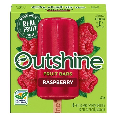 OUTSHINE RASBERRY 6 BAR 14.7 OZ - SUPERMIX