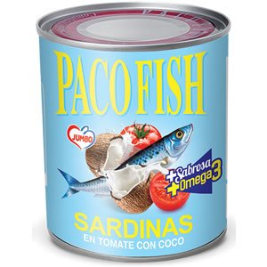 PACO FISH SARDINAS EN TOMATE C/COCO 215 GRS - SUPERMIX