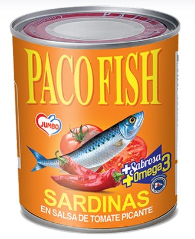 PACO FISH SARDINAS EN TOMATE PICANTE 215 GRS - SUPERMIX