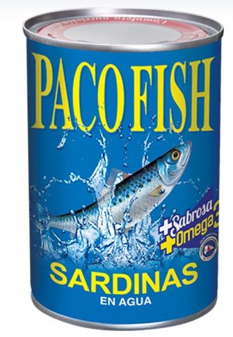 PACO FISH SARDINAS TALL EN AGUA 15 OZ - SUPERMIX