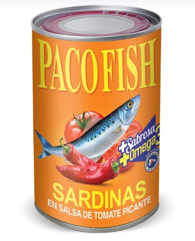 PACO FISH SARDINAS TALL EN TOMATE PICANTE 15 OZ - SUPERMIX