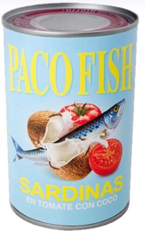 PACO FISH SARDINAS TALL TOMATE CON COCO 15 OZ - SUPERMIX