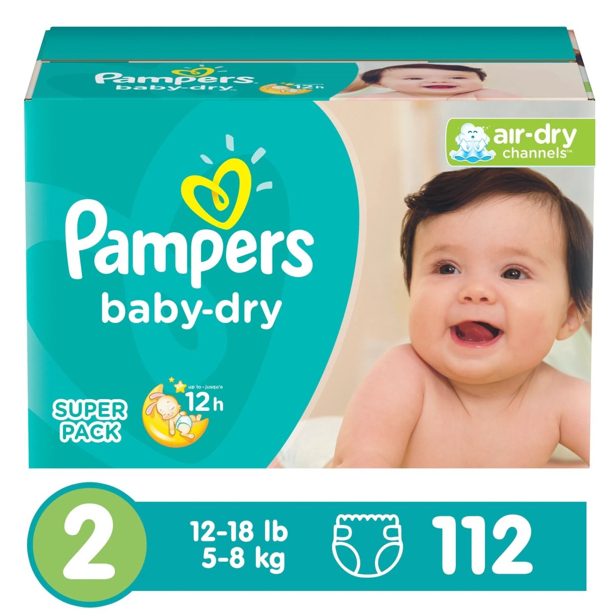 PAMPERS BABY DRY ETAPA 2 112 UND/PAQ - SUPERMIX