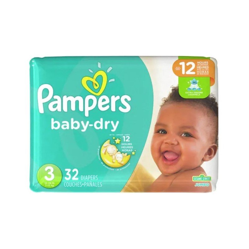 PAMPERS BD S3 JUMBO 32 Unidad - SUPERMIX