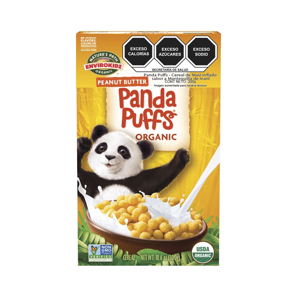 PANDA PUFFS CEREAL MANTEQUILLA DE MANI ORGANICO 300 GR - SUPERMIX