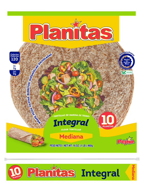 PEPIN TORTILLA INTEGRAL MEDIANA 16.0 OZ - SUPERMIX