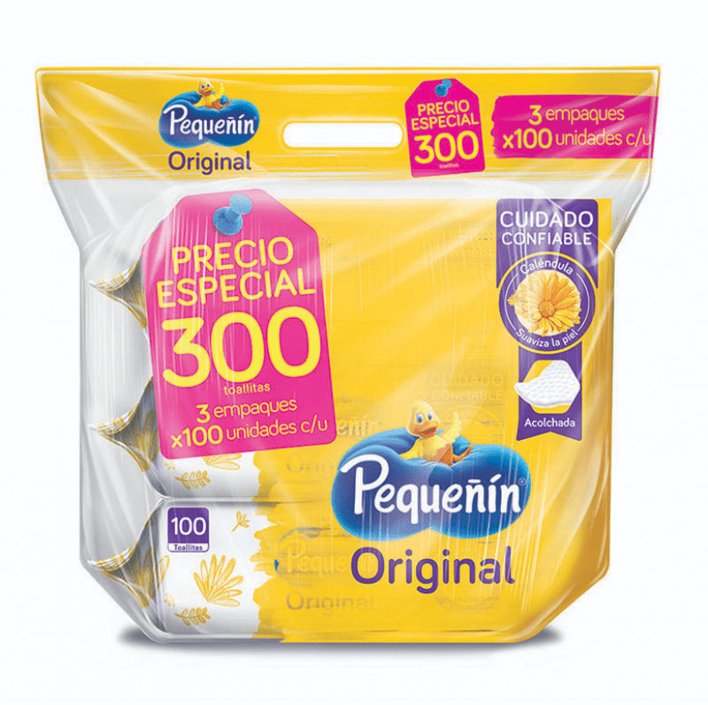 PEQUENIN TOALLITAS HUMEDAS ORIGINAL NATURAL 100 UND - SUPERMIX