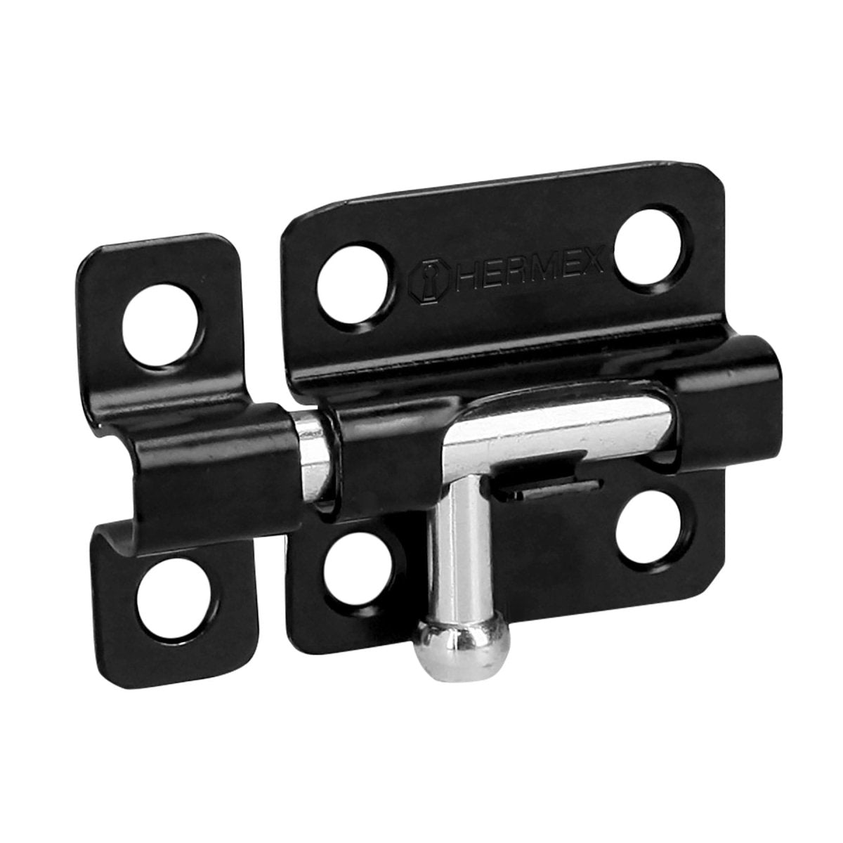 PESTILLO REFORZADO 3" NEGRO DE ACERO HERMEX - SUPERMIX
