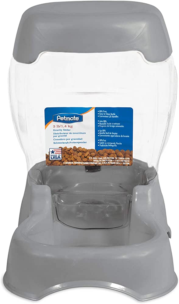 PETMATE PEARL COMEDERO CON BASE GRIS OSCURO, 3 LB REF. 24625 - SUPERMIX