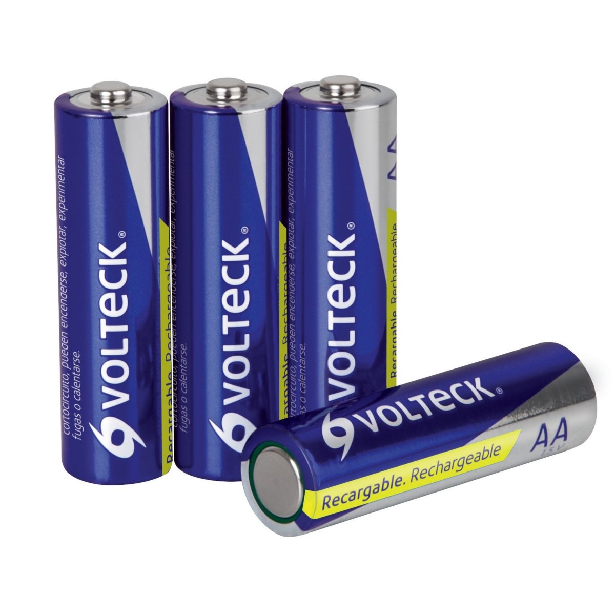 PILAS RECARGABLES AA, 1300 MAH, 4 PIEZAS VOLTECK - SUPERMIX