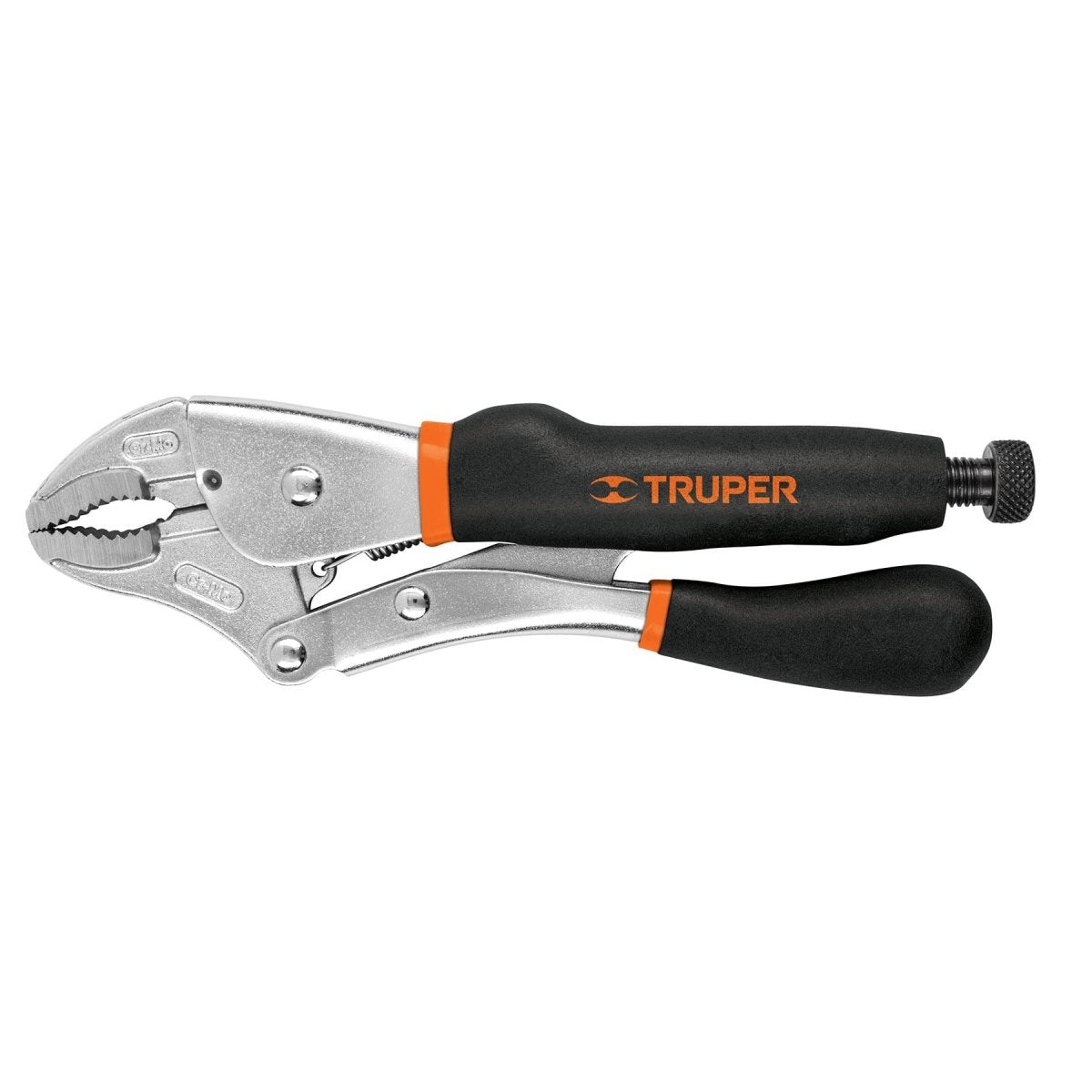 PINZA 10" DE PRESION MORDAZA CURVA MANGO DE VINIL TRUPER - SUPERMIX