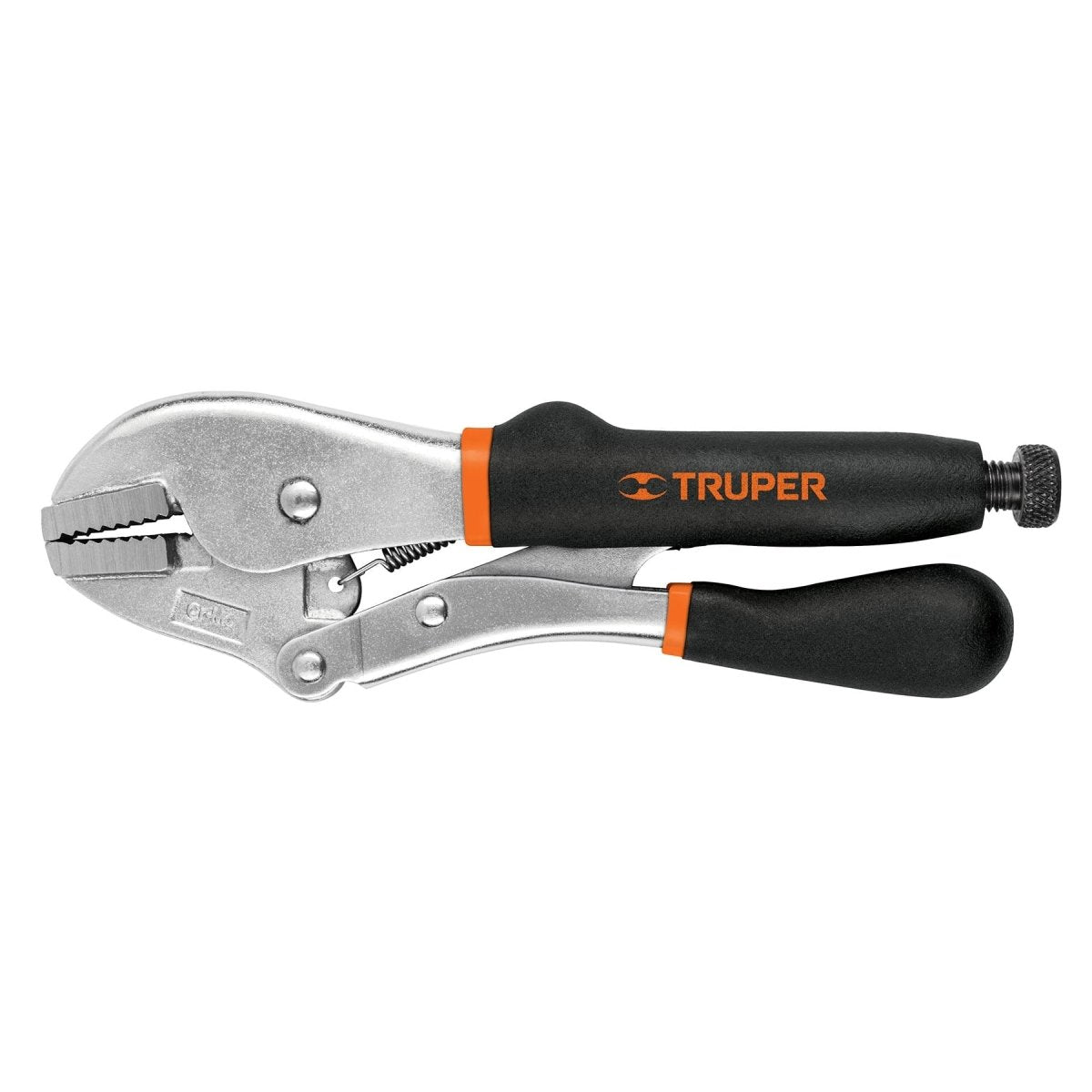 PINZA 10" DE PRESION MORDAZA RECTA MANGO DE VINIL TRUPER - SUPERMIX
