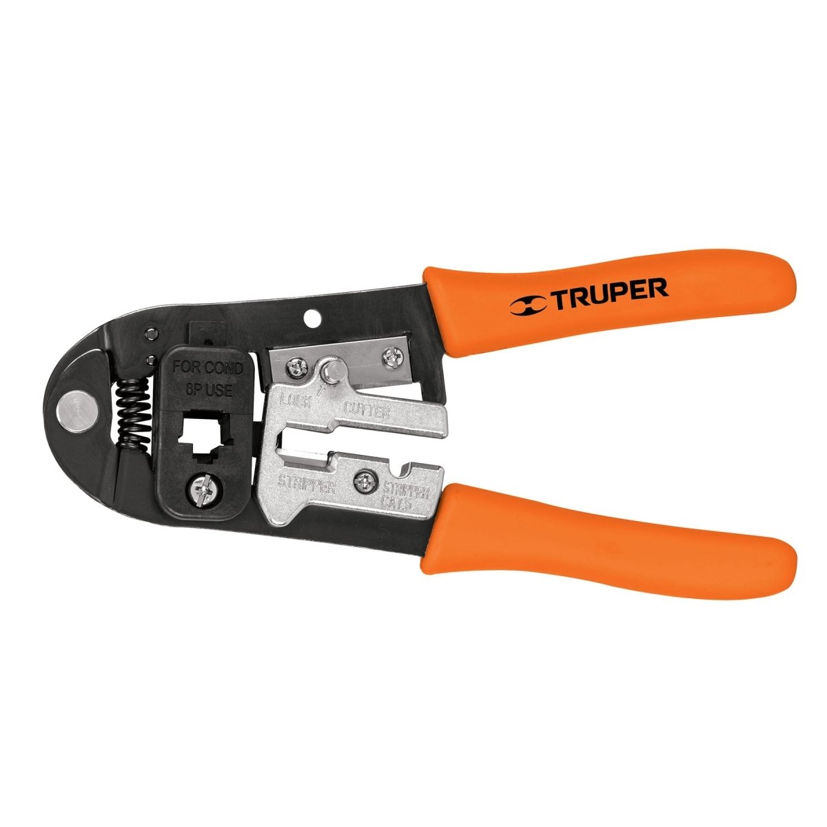PINZA 8" PONCHADORA MODULOS INTERCABIABLES PARA REDES DE PC TRUPER - SUPERMIX