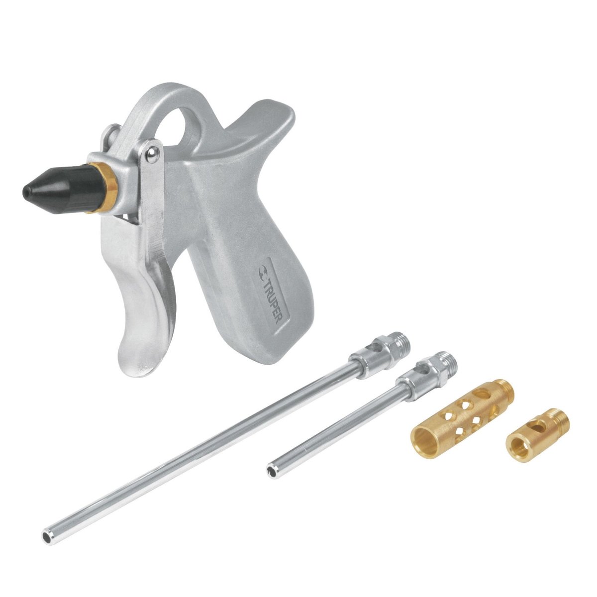PISTOLA 1/4" NTP PARA SOPLETEAR CON 5 BOQUILLAS TRUPER.. - SUPERMIX