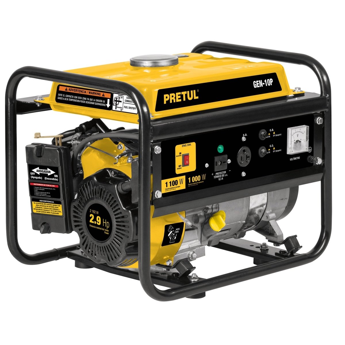 PLANTA ELECTRICA 2.5KW MOTOR 6.5 HP DE GASOLINA PRETUL - SUPERMIX