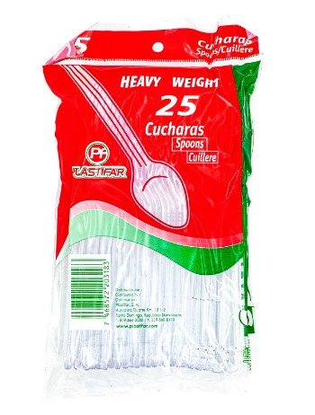 PLASTIFAR CUCHARAS HEAVY WEIGHT CLEAR - SUPERMIX