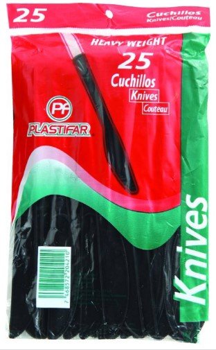 PLASTIFAR CUCHILLOS HEAVY WEIGHT NEGRO 25/40 - SUPERMIX