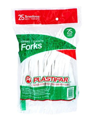 PLASTIFAR TENEDOR PLASTICO 40/25 UND - SUPERMIX