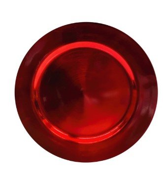 PLATO BASE 13" ROJO LISO - SUPERMIX
