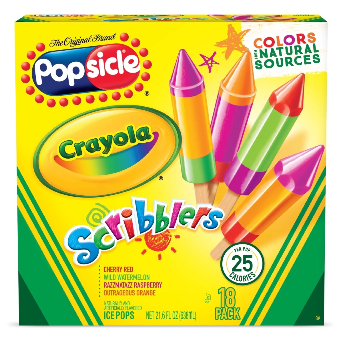 POPSICLE IC SCRIBBLERS 18 OCT 21.6 OZ - SUPERMIX