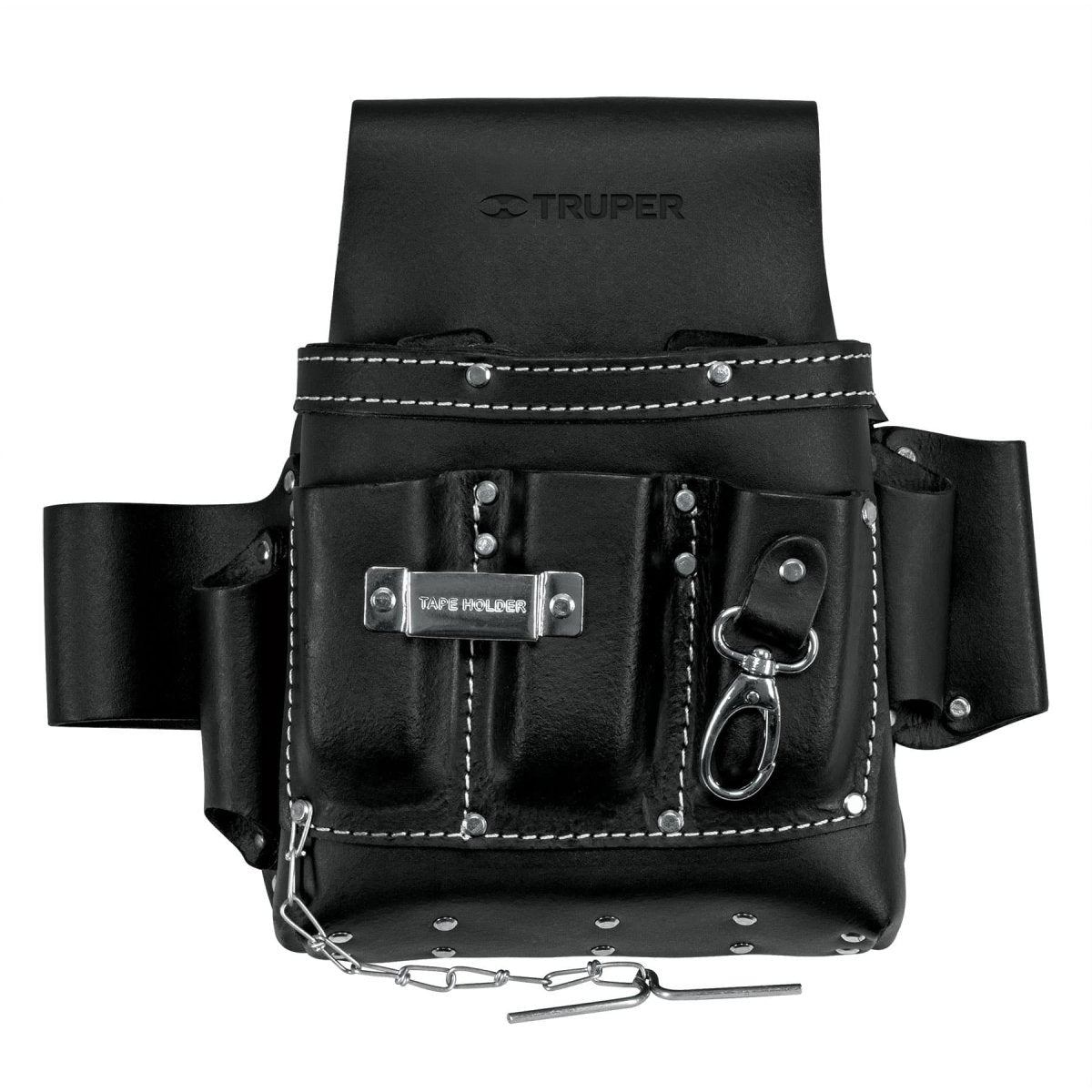 PORTA HERRAMIENTAS DE CUERO, 8 COMPARTIM - SUPERMIX