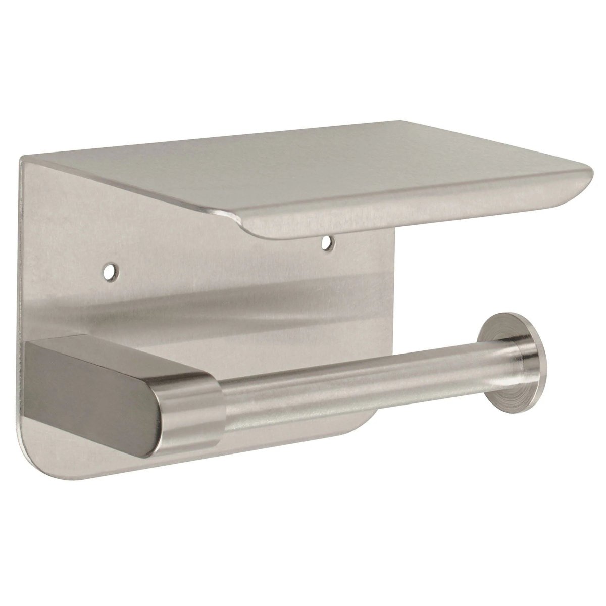 PORTAROLLO CON SOPORTE PARA CELULAR SATINADO DE ACERO INOXIDABLE FOSET RIVIERA - SUPERMIX